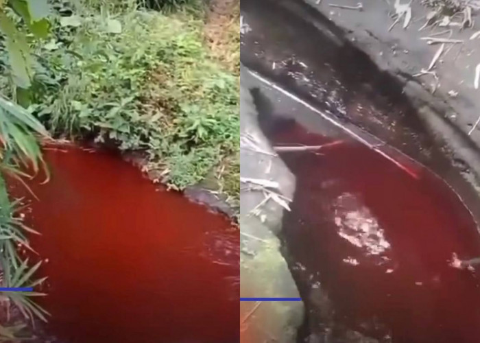 Masih Misteri, Jelang Malam 1 Suro Air di Sepanjang Aliran Sungai di Malang Berubah Jadi Merah 