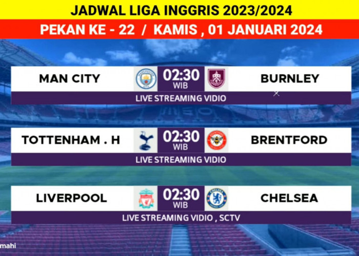 Jadwal Liga Inggris 2023-24 Matchday 22, Liverpool vs Chelsea Serta Live Streaming